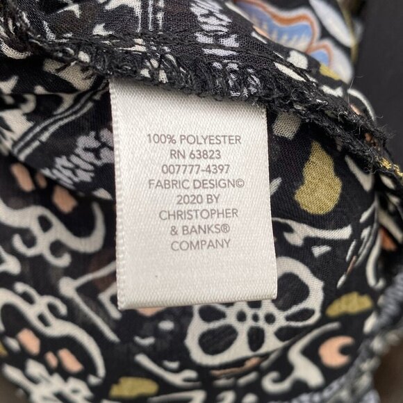 Christopher & Banks Kimono Style Floral Print Lightweight Fabric Top Size L - Picture 7 of 11